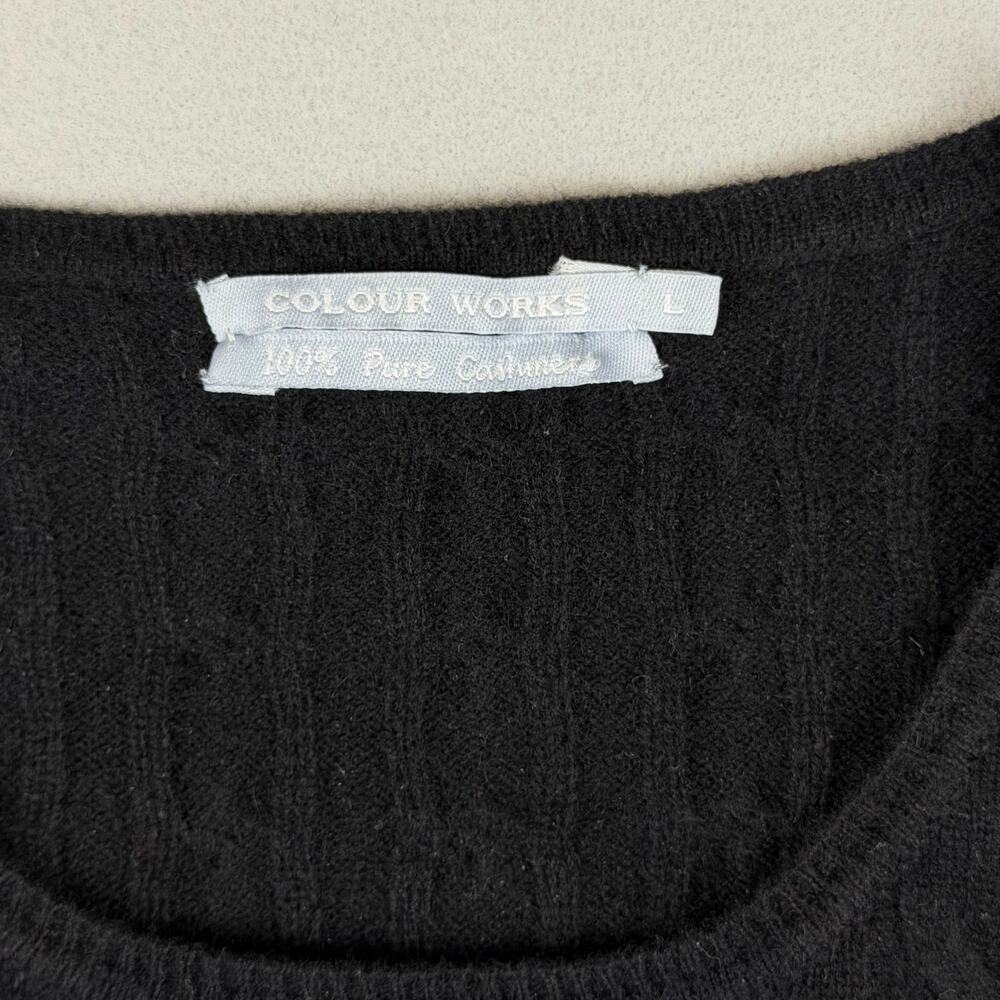 Colour Works black Cashmere Sweater Size Large - Picture 2 of 7